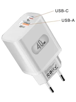 Adapter sieciowy USB w kolorze białym