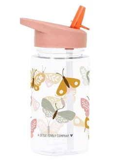 Bidon "Butterflies" w kolorze jasnoróżowym - 450 ml