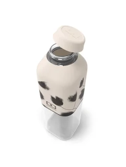 Bidon "Positive M" w kolorze kremowo-czarnym - 500 ml