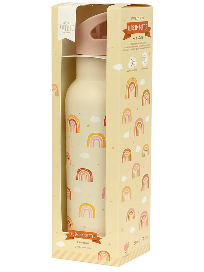 Bidon "Rainbows" w kolorze żółtym - 500 ml
