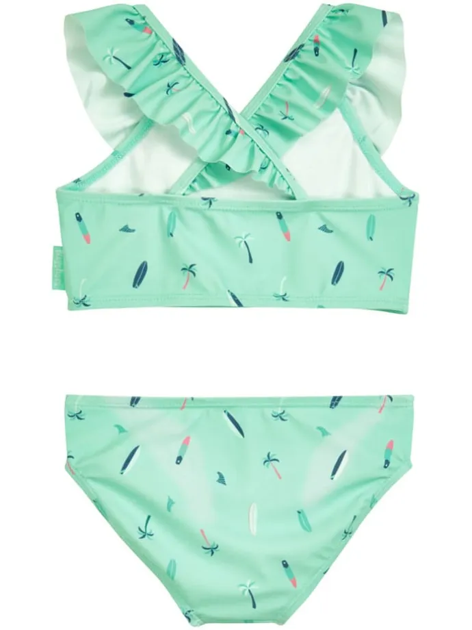 Bikini "Surfboard Palms" w kolorze miętowym