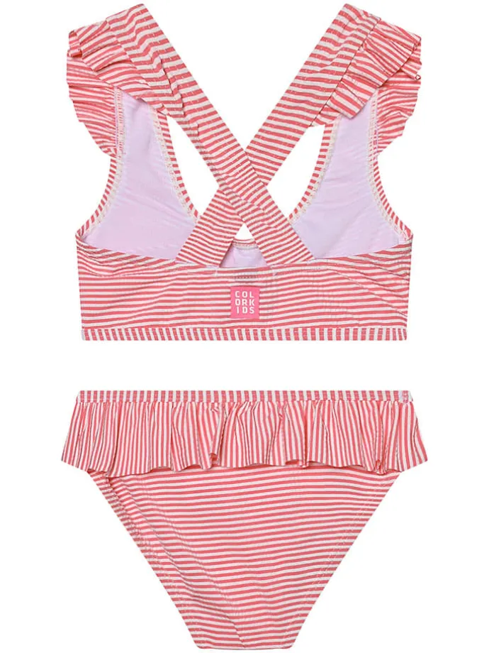Bikini w kolorze jasnoróżowo-białym