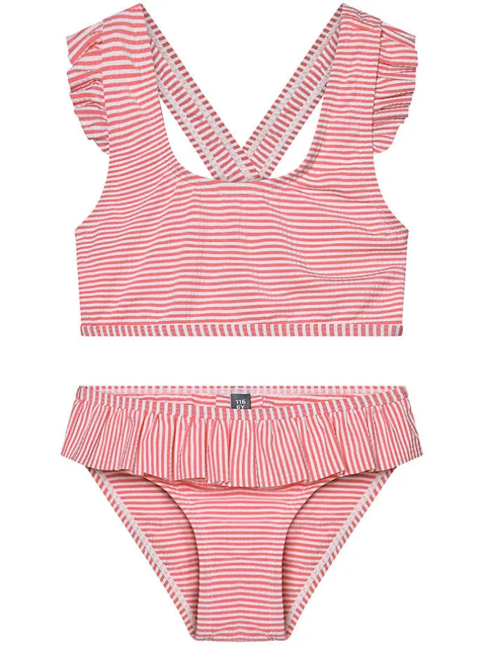 Bikini w kolorze jasnoróżowo-białym