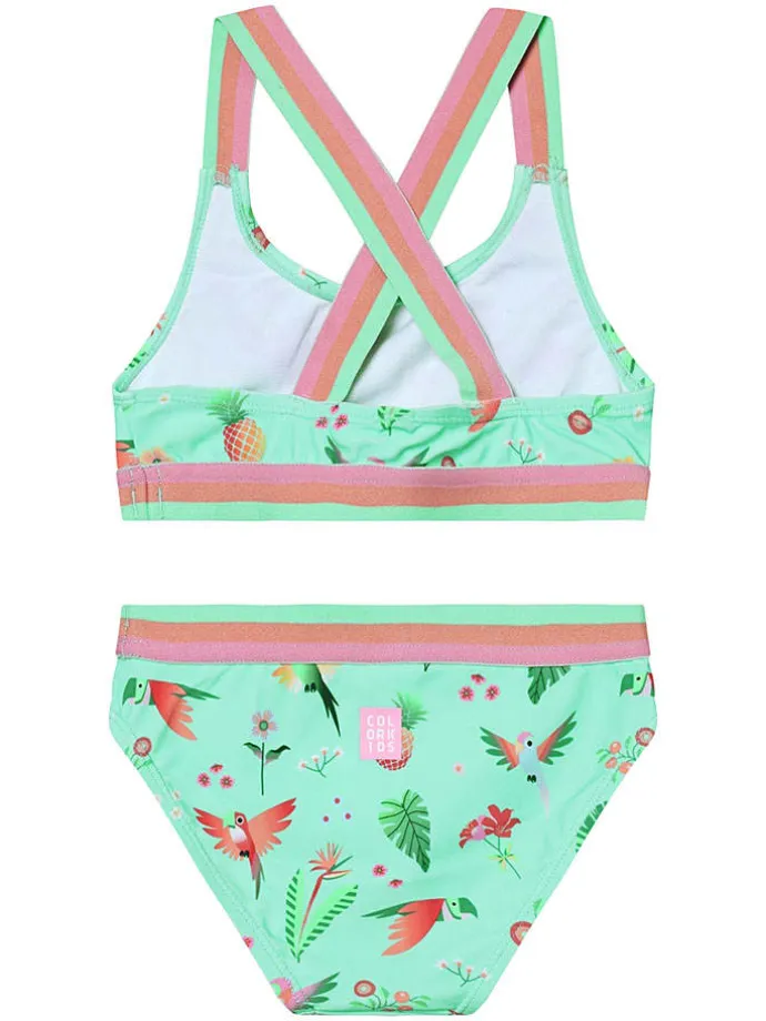 Bikini w kolorze turkusowym ze wzorem