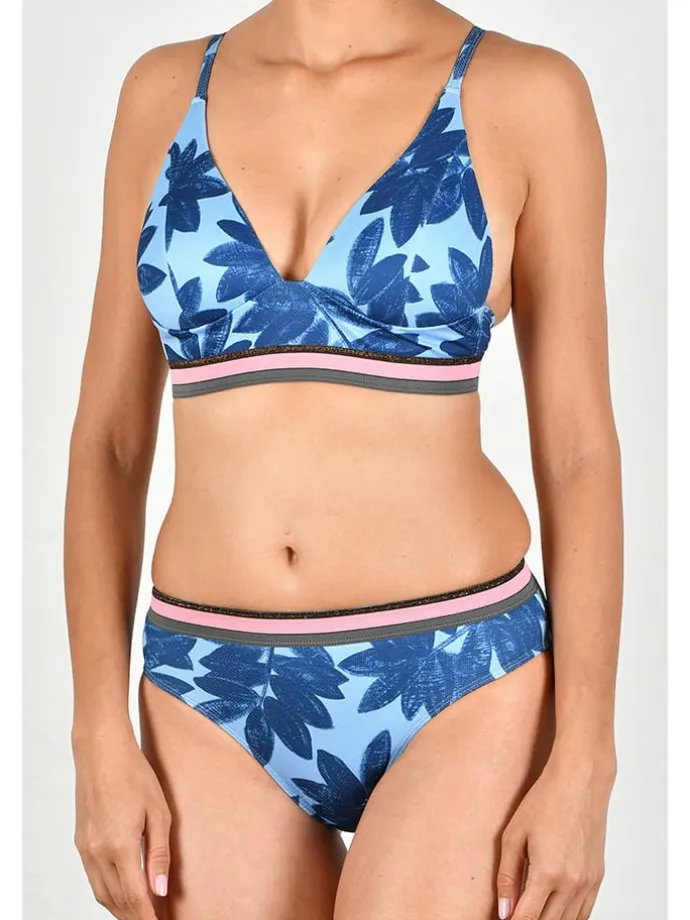 Biustonosz bikini w kolorze niebieskim