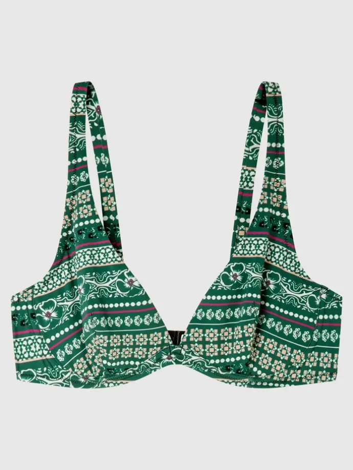 Biustonosz bikini w kolorze zielonym