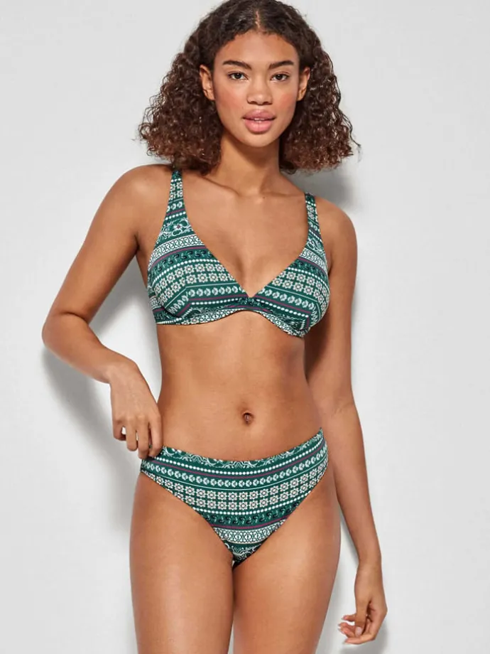 Biustonosz bikini w kolorze zielonym