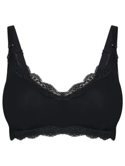 Biustonosz "Mama Lace Bralette" w kolorze czarnym do karmienia
