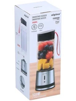 Blender w kolorze srebrno-czarnym do smoothie - 300 ml