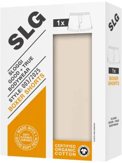 Bokserki "SLG" w kolorze kremowym