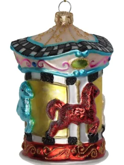 Bombka "Carousel" ze wzorem - wys. 12 cm