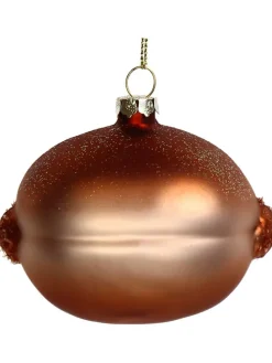 Bombka "Croquette Sandwich" w kolorze brązowym - wys. 8,5 cm