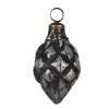 Bombki (2 szt.) w kolorze srebrno-czarnym - wys. 11 x Ø 6 cm