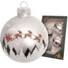 Bombki (4 szt.) w kolorze srebrnym - Ø 7 cm