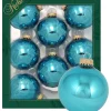 Bombki (8 szt.) w kolorze turkusowym - Ø 7 cm