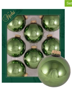 Bombki (8 szt.) w kolorze zielonym