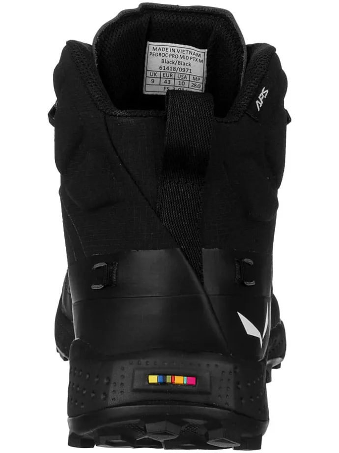 Botki trekkingowe "Pedroc Pro Powertex Mid" w kolorze czarnym
