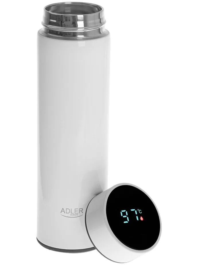 Butelka termiczna "AD 4506" w kolorze białym - 473 ml