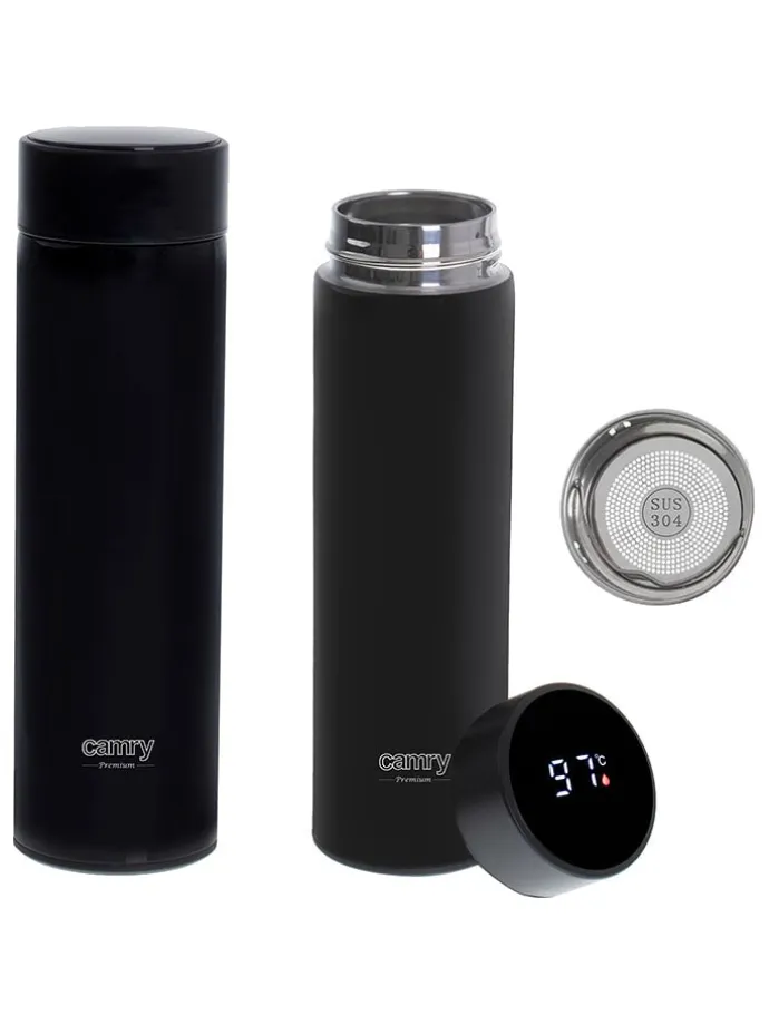 Butelka termiczna "CR 4507" w kolorze czarnym - 473 ml
