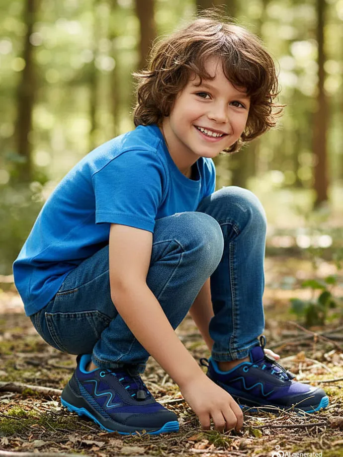 Buty outdoorowe w kolorze granatowym
