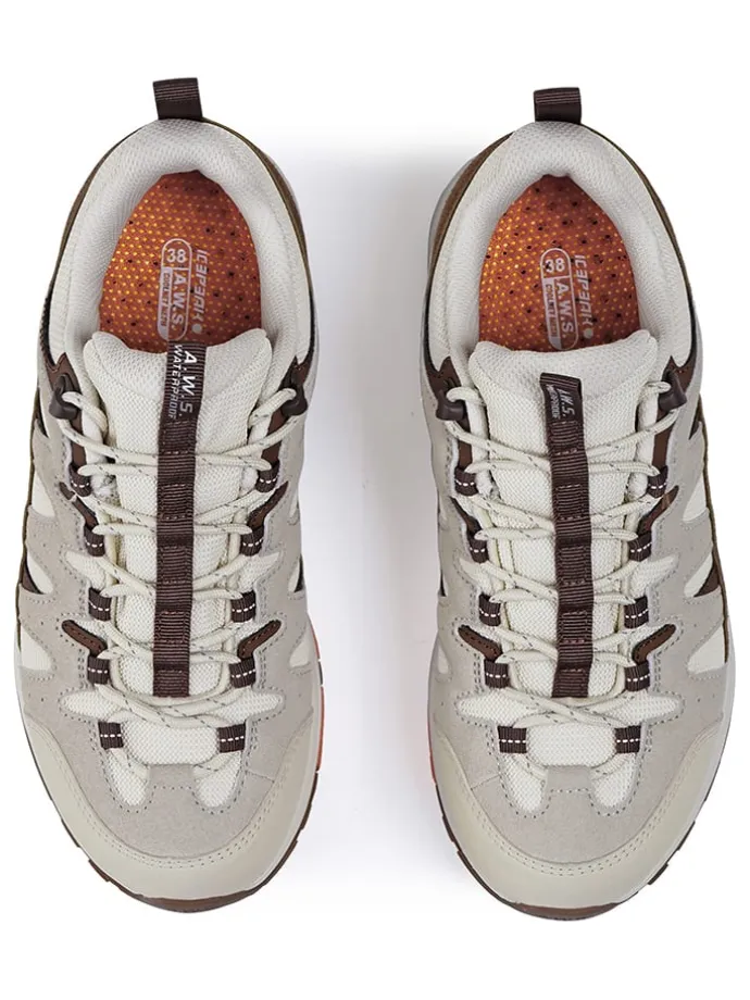 Buty trekkingowe "Aura" w kolorze beżowo-oliwkowym