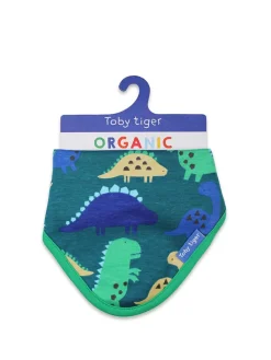 Chusta trójkątna w kolorze niebiesko-zielonym - 35 x 25 cm