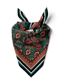 Chusta w kolorze zielono-czerwonym - 55 x 55 cm