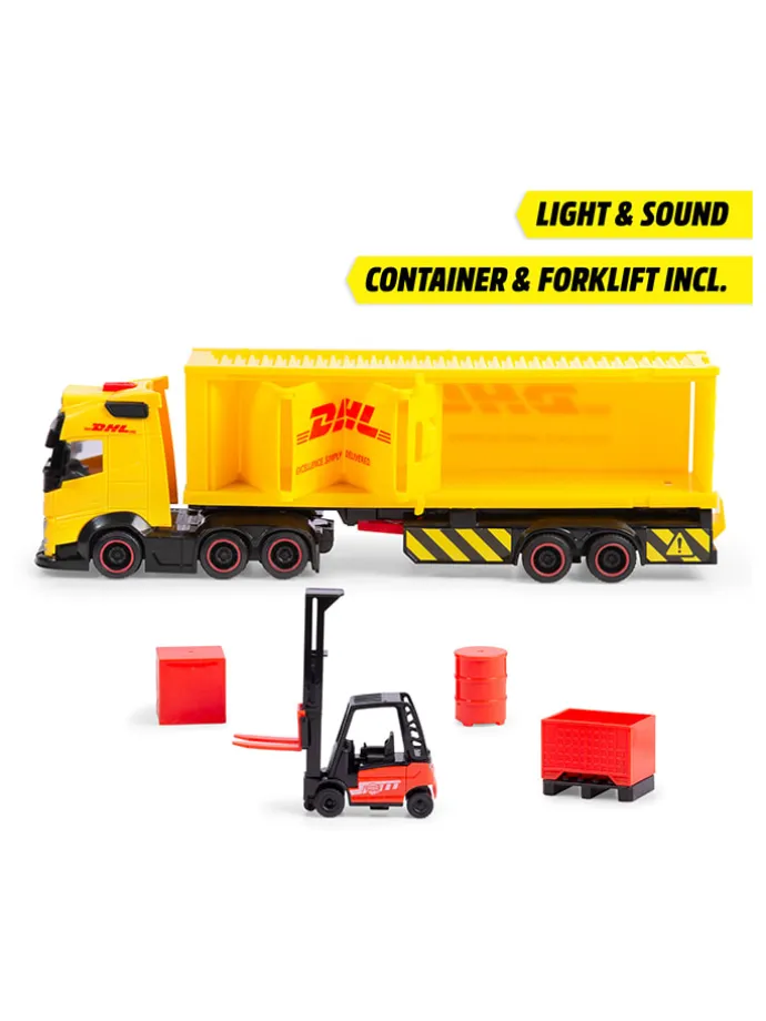 Ciężarówka zabawkowa "DHL Truck" w kolorze żółtym - 3+