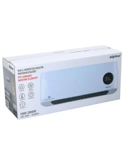 Ścienny grzejnik elektryczny w kolorze białym - 43 x 12 x 18 cm
