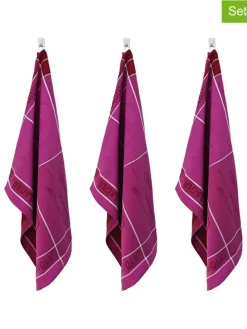 Ściereczki (3 szt.) w kolorze fioletowym do naczyń - 70 x 50 cm