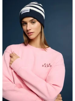 Czapka beanie "Norid" w kolorze granatowo-białym