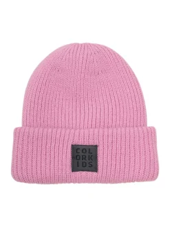 Czapka beanie w kolorze jasnoróżowym