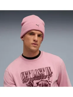 Czapka beanie w kolorze jasnoróżowym