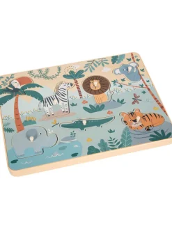 7-częściowe puzzle "Odgłosy zwierząt safari" - 12 m+