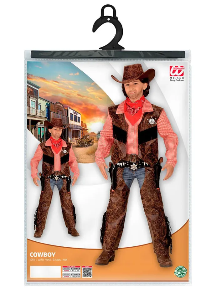 3-częściowy kostium "Cowboy" w kolorze brązowym