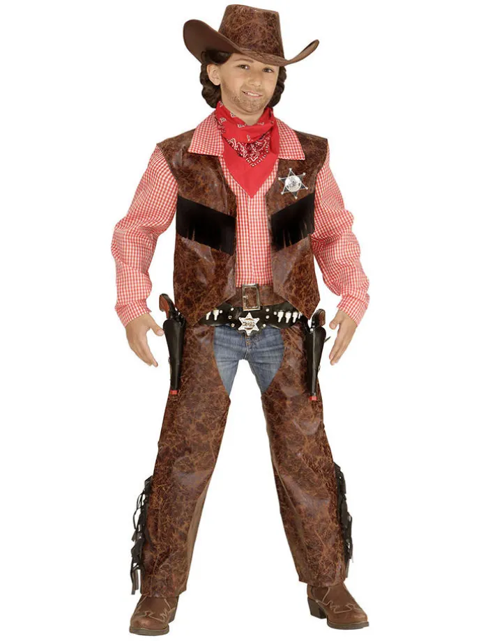 3-częściowy kostium "Cowboy" w kolorze brązowym
