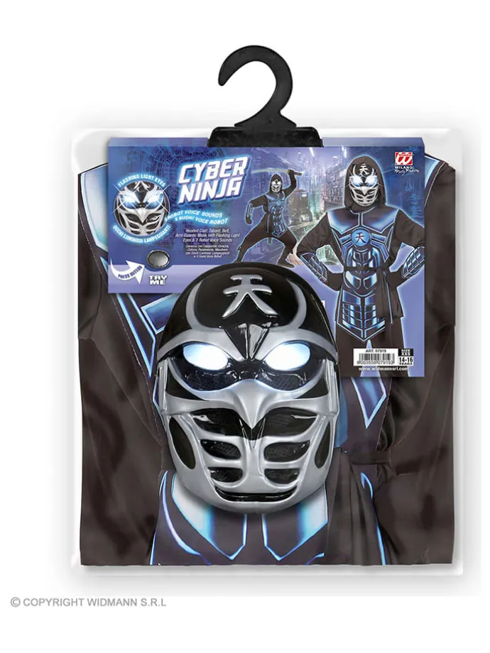 5-częściowy kostium "Cyber Ninja" w kolorze czarnym