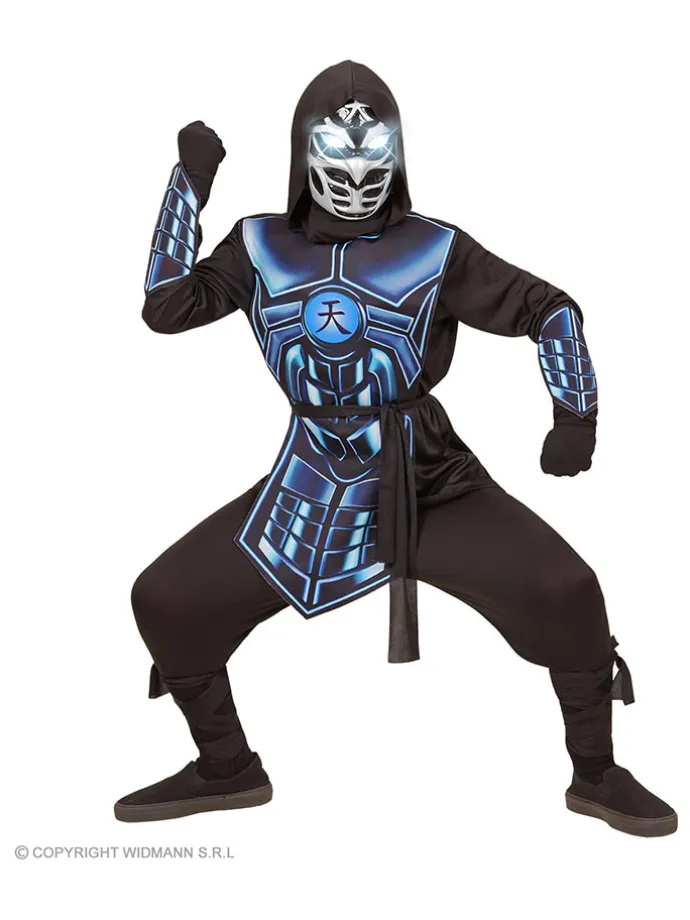 5-częściowy kostium "Cyber Ninja" w kolorze czarnym