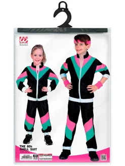 2-częściowy kostium "Eighties" w kolorze czarno-zielono-różowym