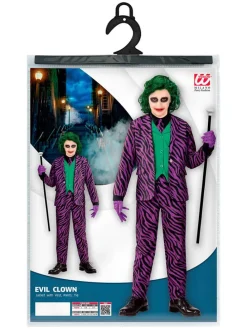 3-częściowy kostium "Evil clown" w kolorze fioletowo-zielonym