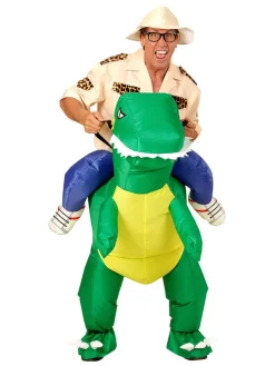 2-częściowy kostium "Explorer on the dinosaur" w kolorze zielonym