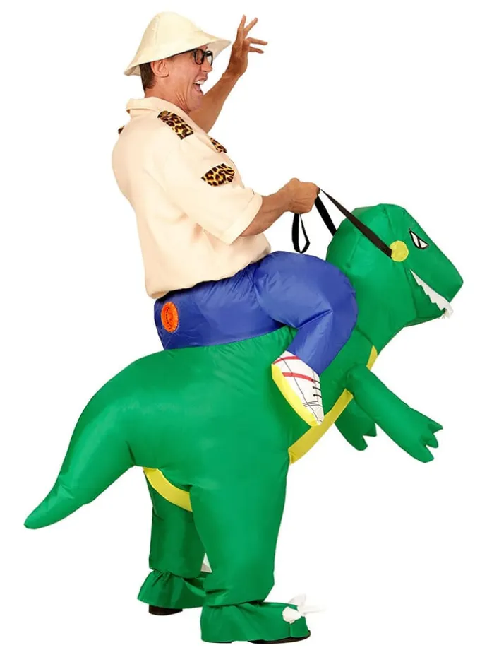 2-częściowy kostium "Explorer on the dinosaur" w kolorze zielonym