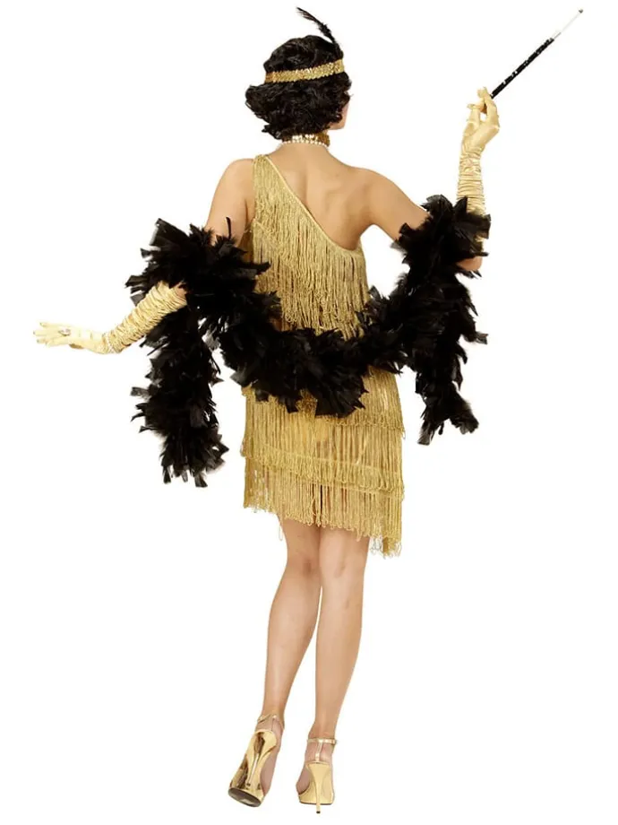 3-częściowy kostium "Flapper" w kolorze złotym