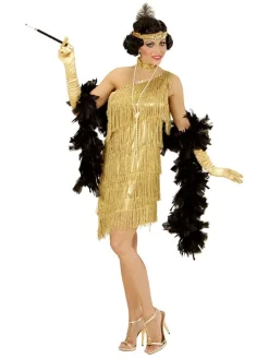 3-częściowy kostium "Flapper" w kolorze złotym