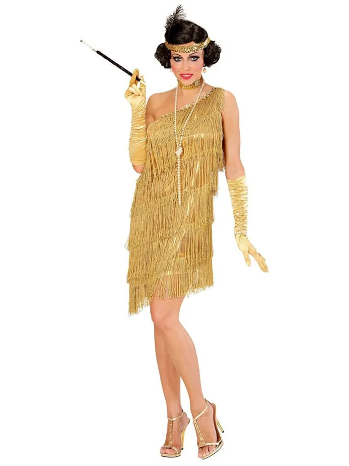 3-częściowy kostium "Flapper" w kolorze złotym