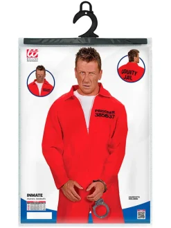 2-częściowy kostium "Inmate" w kolorze czerwonym