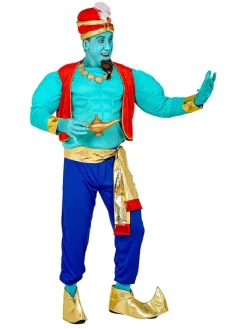 6-częściowy kostium "Magic Genie" w kolorze turkusowo-niebiesko-czerwonym