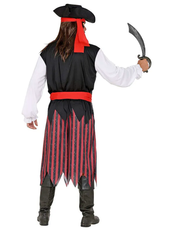 5-częściowy kostium "Pirate" w kolorze biało-czarno-czerwonym