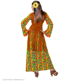 2-częściowy zestaw "Hippie" w kolorze brązowym ze wzorem