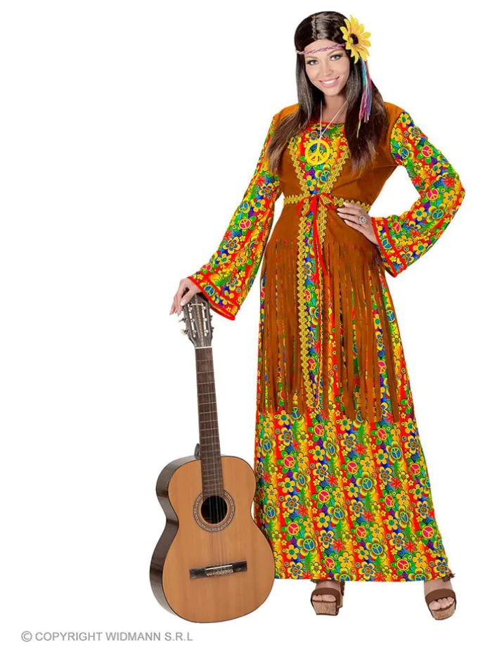 2-częściowy zestaw "Hippie" w kolorze brązowym ze wzorem
